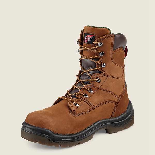 Bottes de Travail Red Wing - King Toe® - 8-Inch Waterproof Soft Toe - Marron - Homme 845ROFCBT